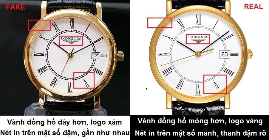 Cảnh giác với đồng hồ Longies fake!
